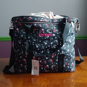Betsey Johnson Large Nylon Weekender Black